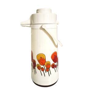 Vintage Seagull Floral Airpot Thermos Dispenser – Made in Taiwan Retro 70s/80s